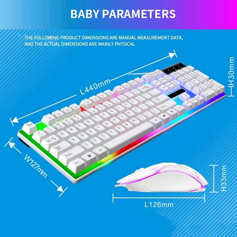 USB Wired Keyboard Mouse Set