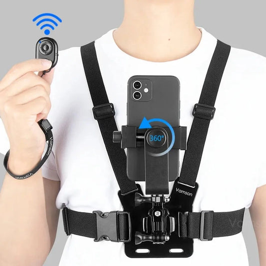 Chest Strap Rotate Phone Mount