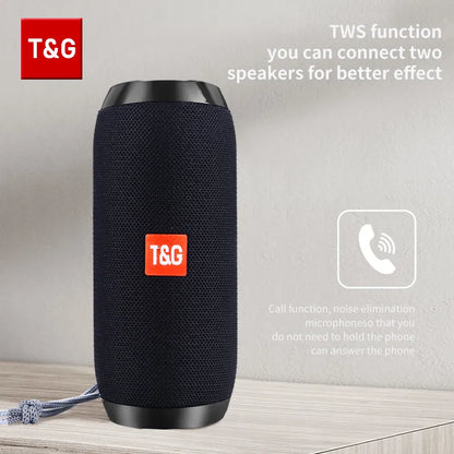 TG117 Bluetooth Speakers Portable Wireless Sound Box  Outdoor Loudspeaker Waterproof Stereo Surround Supports TF Radio