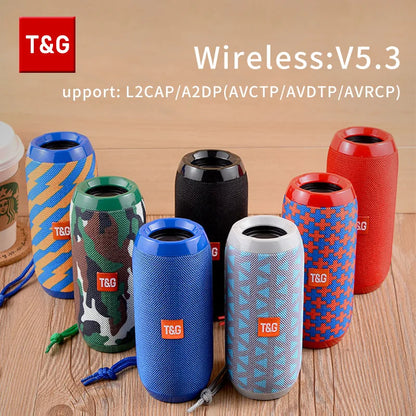 TG117 Bluetooth Speakers Portable Wireless Sound Box  Outdoor Loudspeaker Waterproof Stereo Surround Supports TF Radio